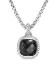 David Yurman Albion® Pendant In Sterling Silver With Black Onyx And Diamonds, 11mm