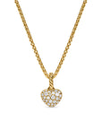 David Yurman Petite Pavé Heart Amulet In 18k Yellow Gold With Diamonds, 7.4mm