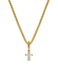 David Yurman Micro Pavé Cross Amulet In 18k Yellow Gold With Diamonds, 8mm