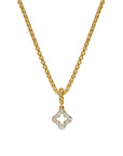 David Yurman Micro Pavé Quatrefoil Amulet In 18k Yellow Gold With Diamonds, 7.4mm