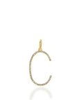 Rachel Reid 14k Yellow Gold Diamond Oversized Letter "C" Charm