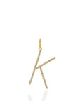 Rachel Reid 14k Yellow Gold Diamond Oversized Letter "K" Charm