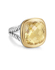 David Yurman Albion® Ring In Sterling Silver With 18k Yellow Gold And Champagne Citrine, 15mm