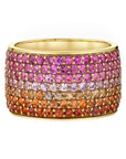 Emily P. Wheeler 18k Yellow Gold Desert Ombre Sapphire Cigar Ring