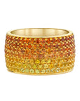 Emily P. Wheeler 18k Yellow Gold Sunrise Ombre Sapphire Cigar Ring