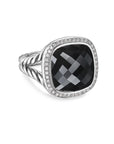 David Yurman Albion® Ring In Sterling Silver With Black Onyx And Diamonds, 15mm