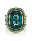 Sloane Street 18k Yellow Gold Topaz & Diamond Ring