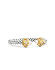 David Yurman Renaissance Ring In Sterling Silver With 14k Yellow Gold, Pearls And Diamonds, 2.3mm