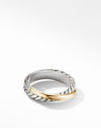 David Yurman Crossover Band Ring In Sterling Silver With 18k Yellow Gold, 5.3mm