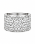 18k White Gold Diamond Cigar Ring