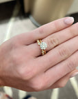 Open Pear & Round Diamond Band, 0.37ctw
