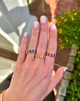 Norman Silverman 18k Yellow Gold Bezel Set Ruby Eternity Band