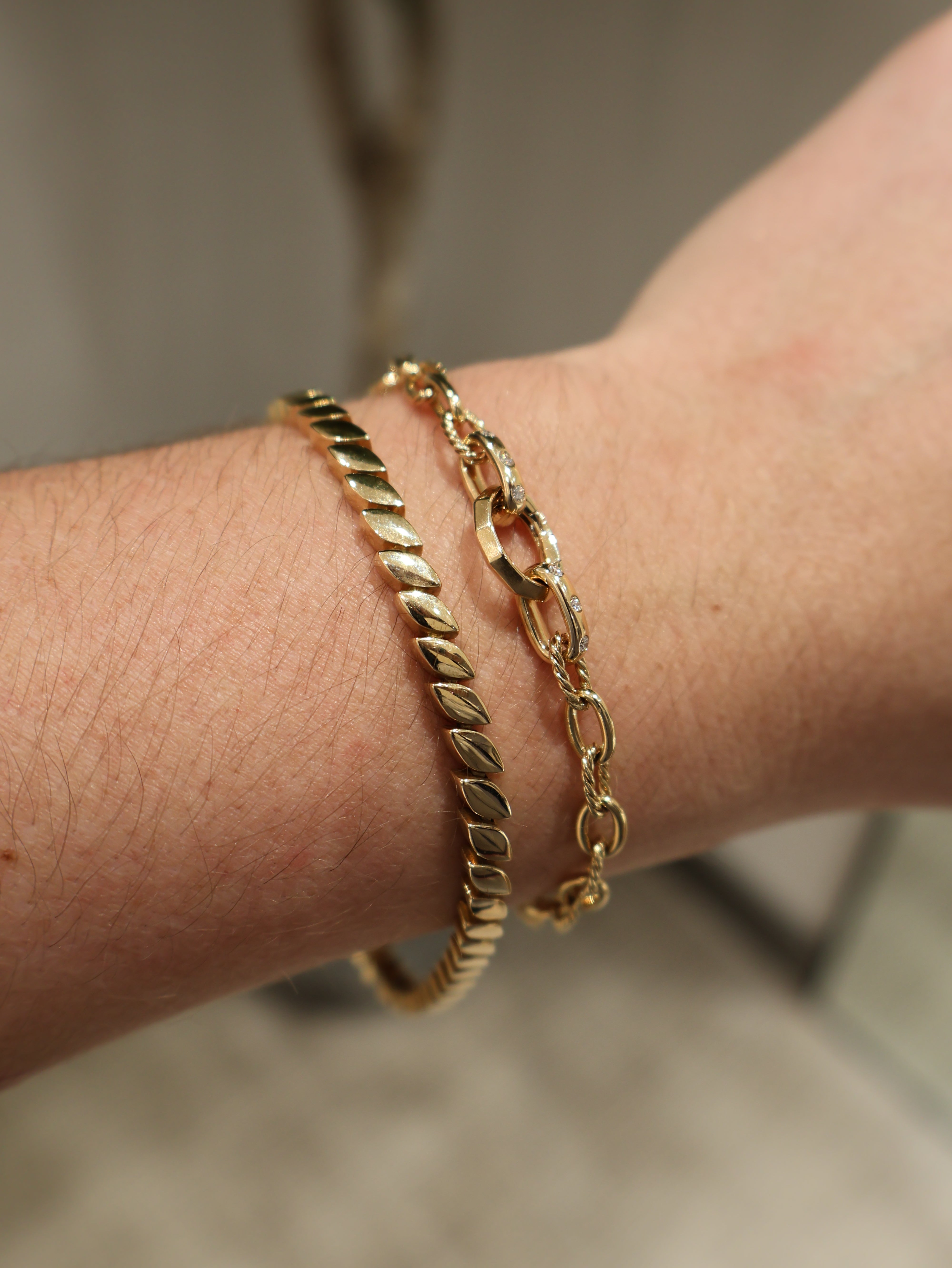 ESTATE 14K YELLOW GOLD LINK BRACELET