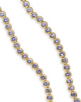 David Yurman Bezel Set Tennis Necklace In 18k Yellow Gold With Tanzanite, 4.7mm
