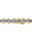 David Yurman Bezel Set Tennis Necklace In 18k Yellow Gold With Tanzanite, 4.7mm