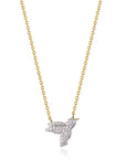 Phillips House 14k Yellow Gold Symphony Petite Hummingbird Diamond Necklace