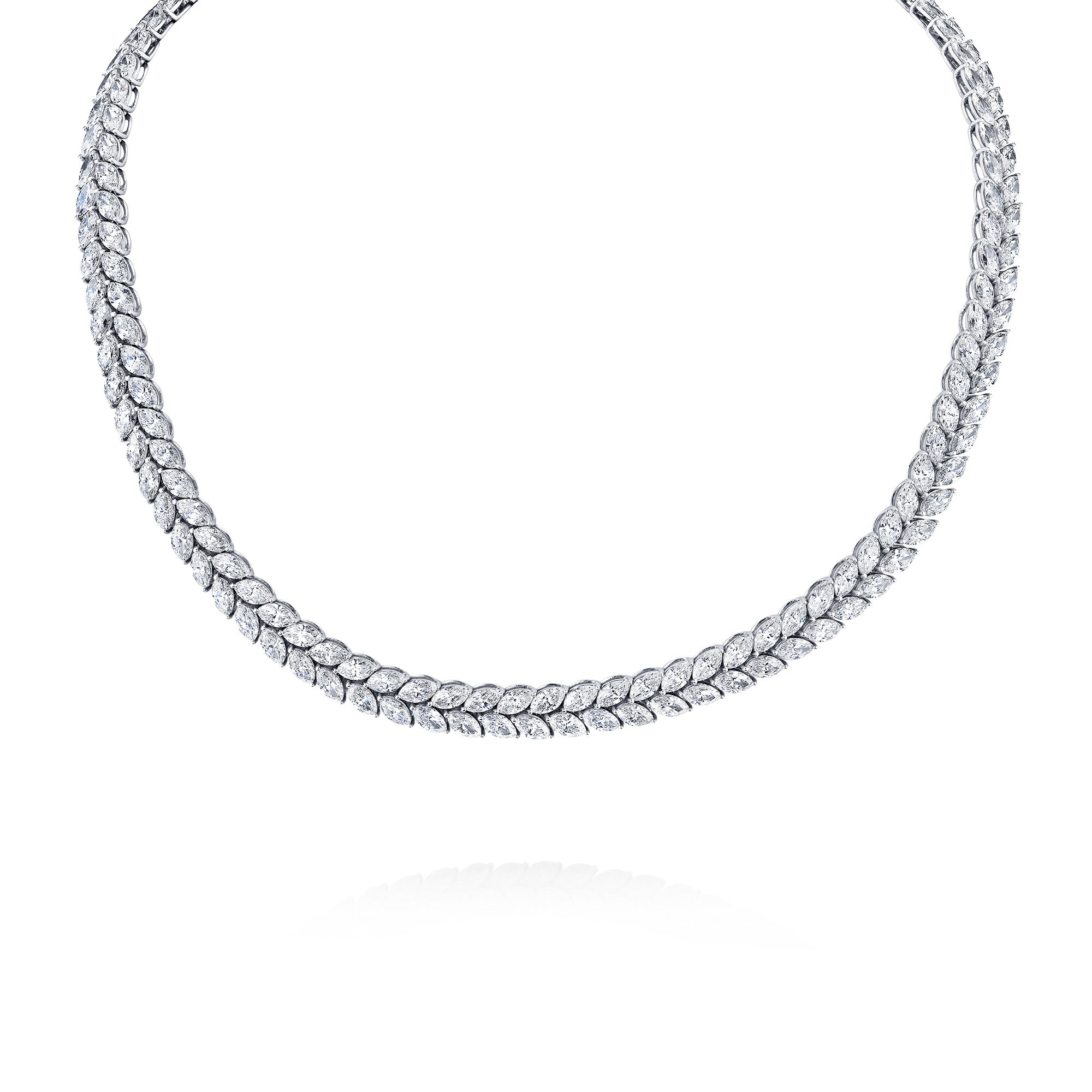 Norman Silverman 18k White Gold Diamond Necklace