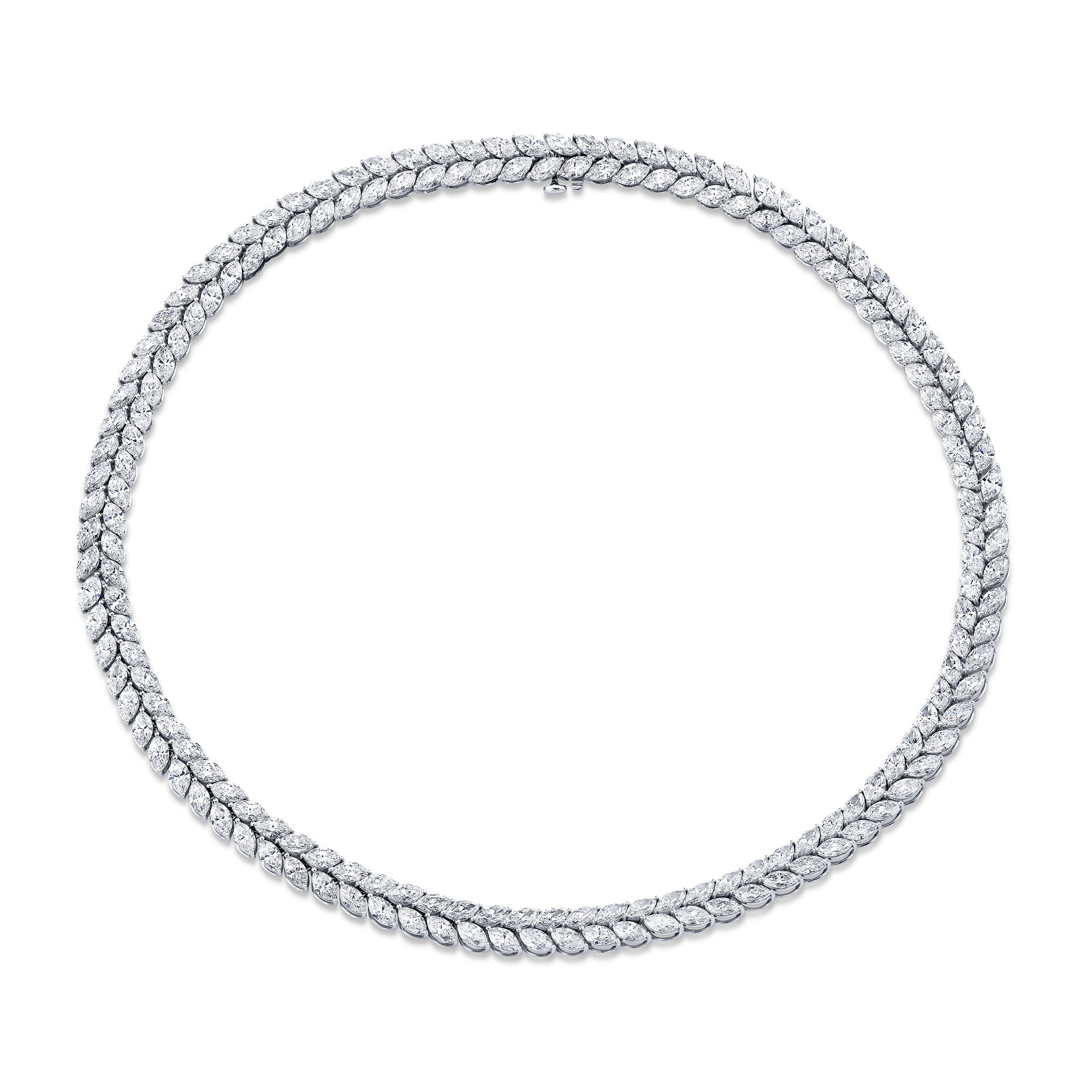 Norman Silverman 18k White Gold Diamond Necklace
