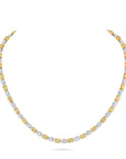 18k Yellow & White Gold Alternating Diamond Necklace