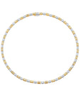 18k Yellow & White Gold Alternating Diamond Necklace