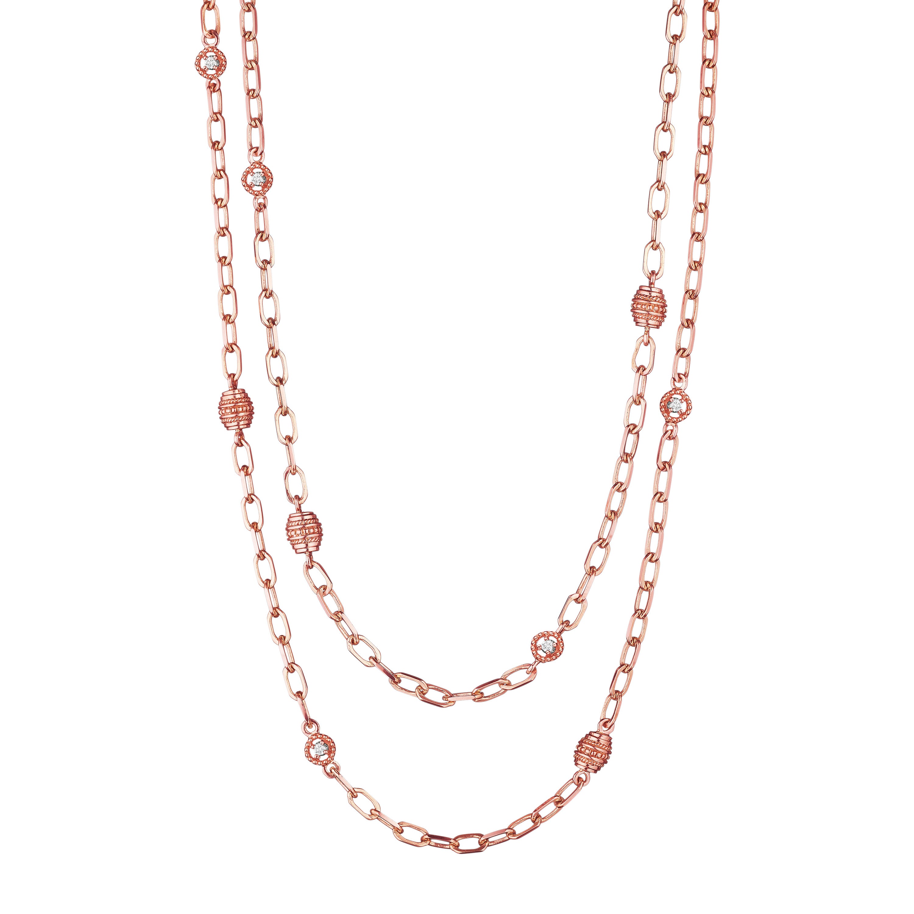 Penny Preville 18k Rose Gold Diamond Necklace