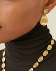 18k Yellow Gold Lunaria Drop Earrings