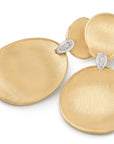 18k Yellow Gold Lunaria Diamond Drop Earrings