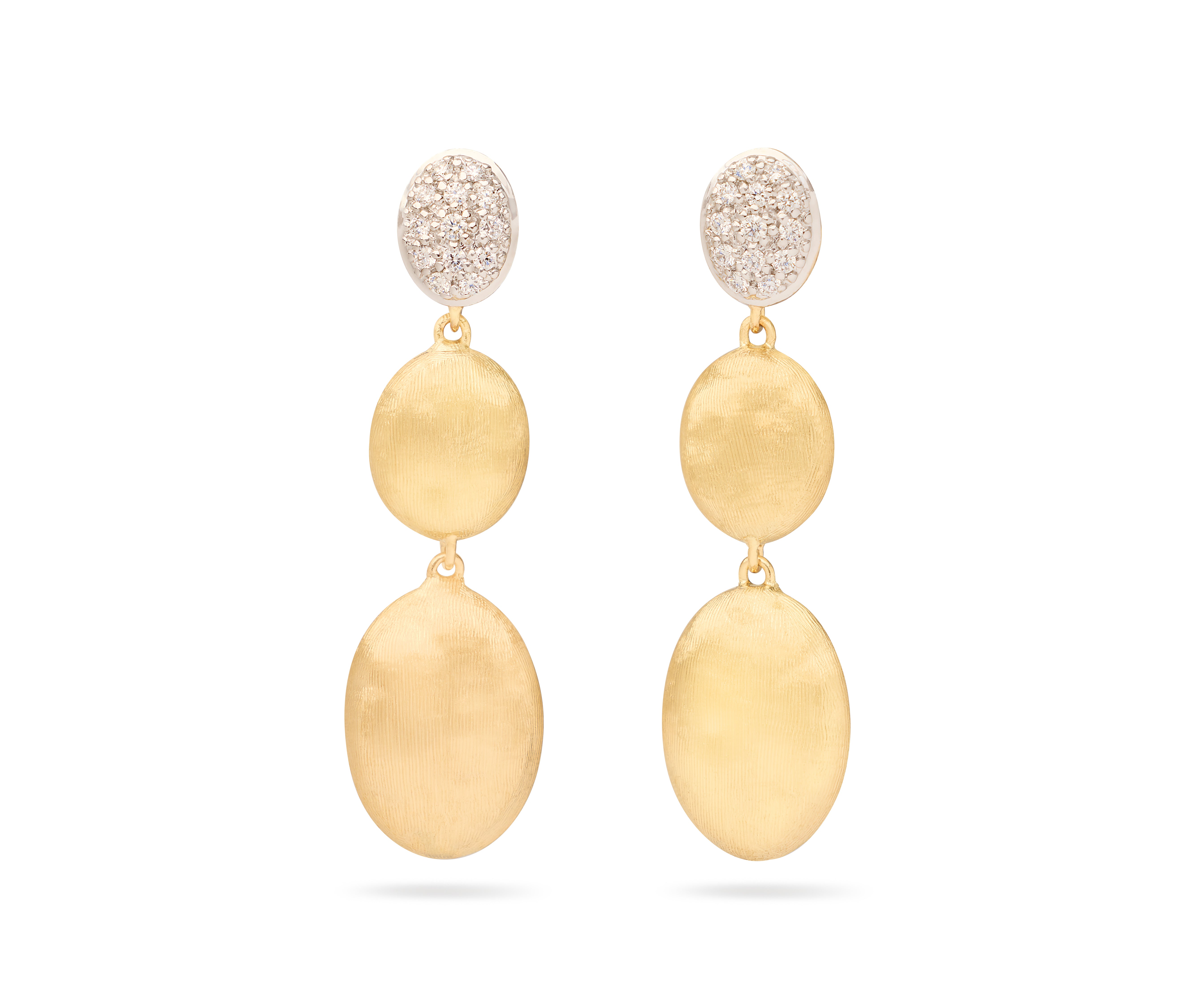 18k Yellow Gold Siviglia Diamond Drop Earrings