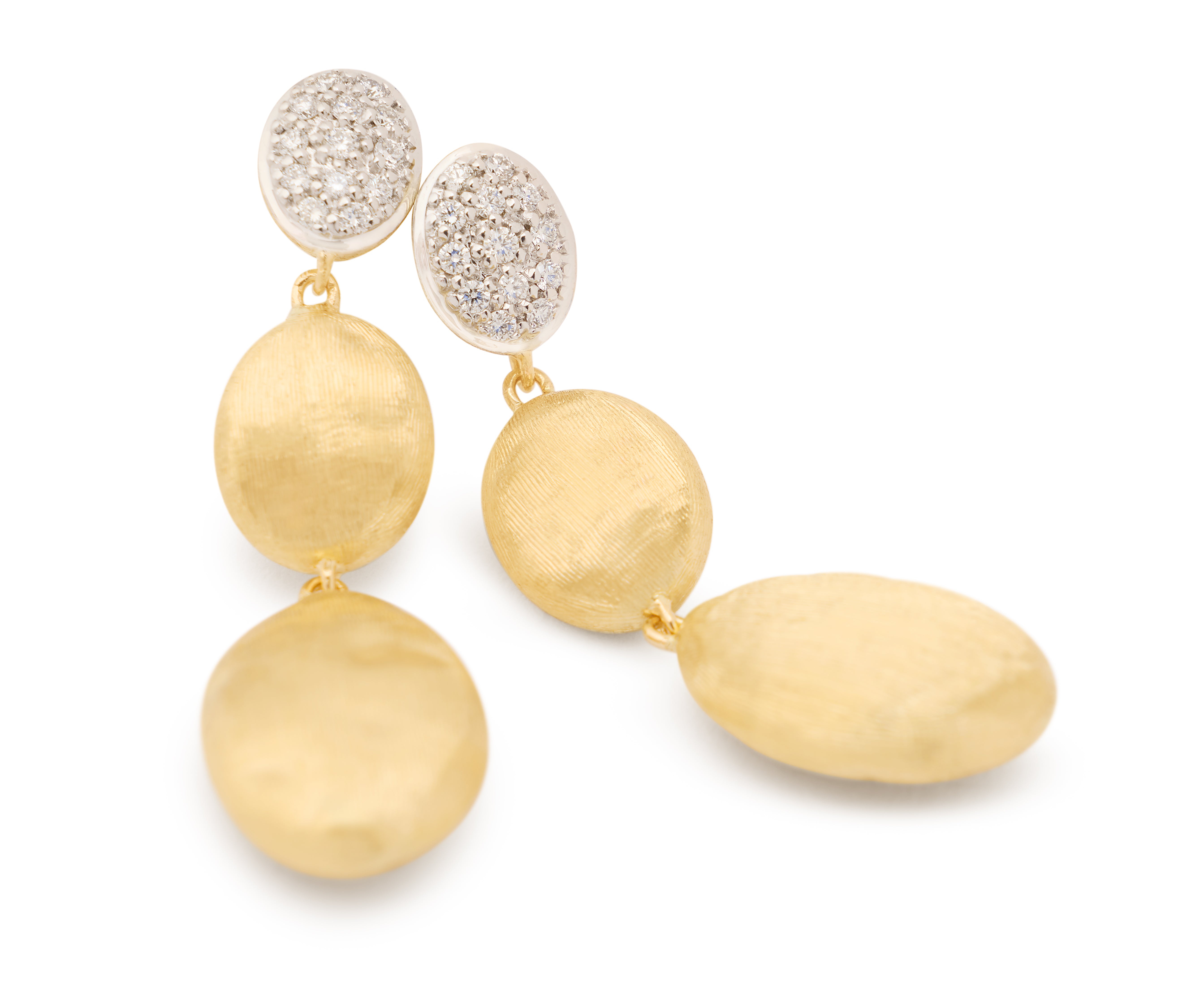 18k Yellow Gold Siviglia Diamond Drop Earrings