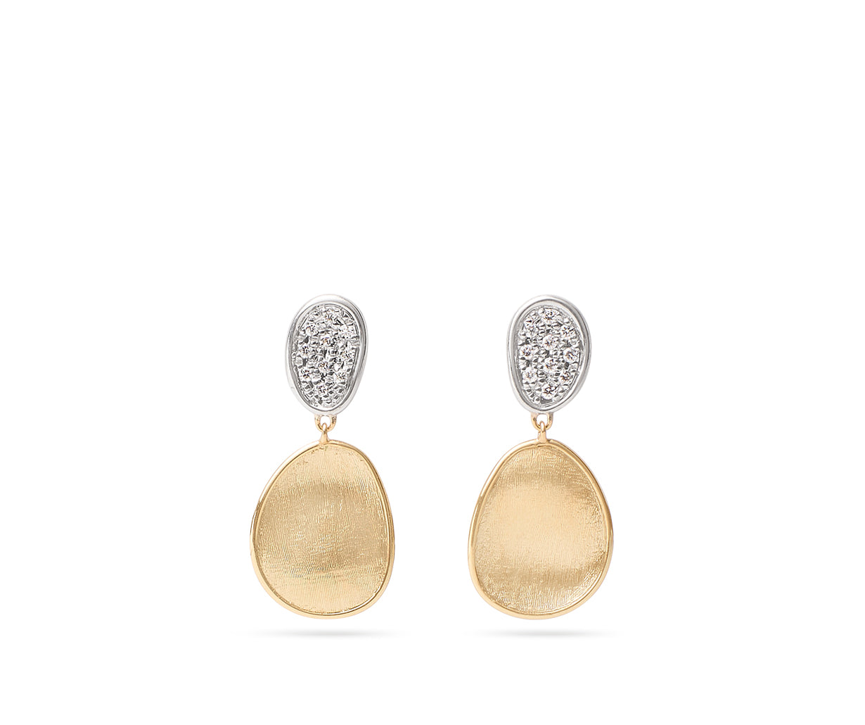 Marco Bicego 18k Yellow Gold Lunaria Diamond Drop Earrings
