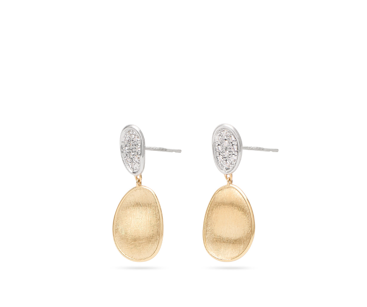 Marco Bicego 18k Yellow Gold Lunaria Diamond Drop Earrings