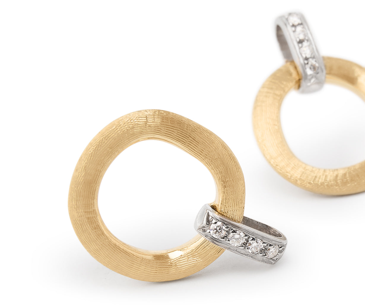 Marco Bicego 18K White &amp; Yellow Gold JAIPUR Diamond Earrings