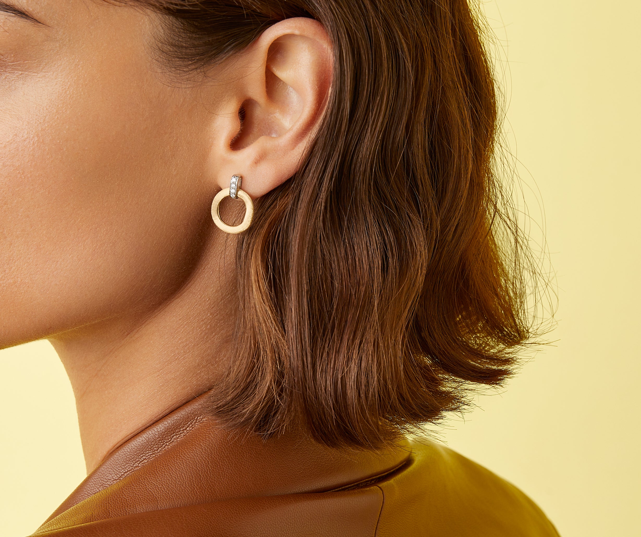 Marco Bicego 18K White &amp; Yellow Gold JAIPUR Diamond Earrings