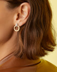 Marco Bicego 18K White & Yellow Gold JAIPUR Diamond Earrings