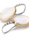 18k Yellow Gold Siviglia Mother of Pearl Earrings with Diamonds