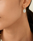 18k Yellow Gold Siviglia Mother of Pearl Earrings with Diamonds
