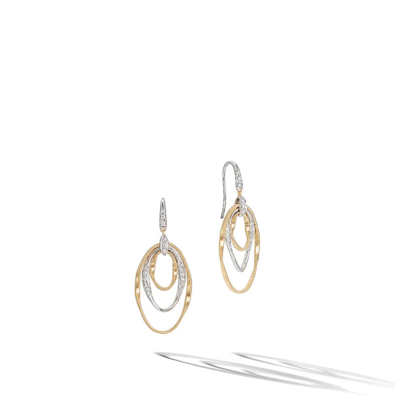 Marco Bicego 18k White &amp; Yellow Gold Diamond Earrings