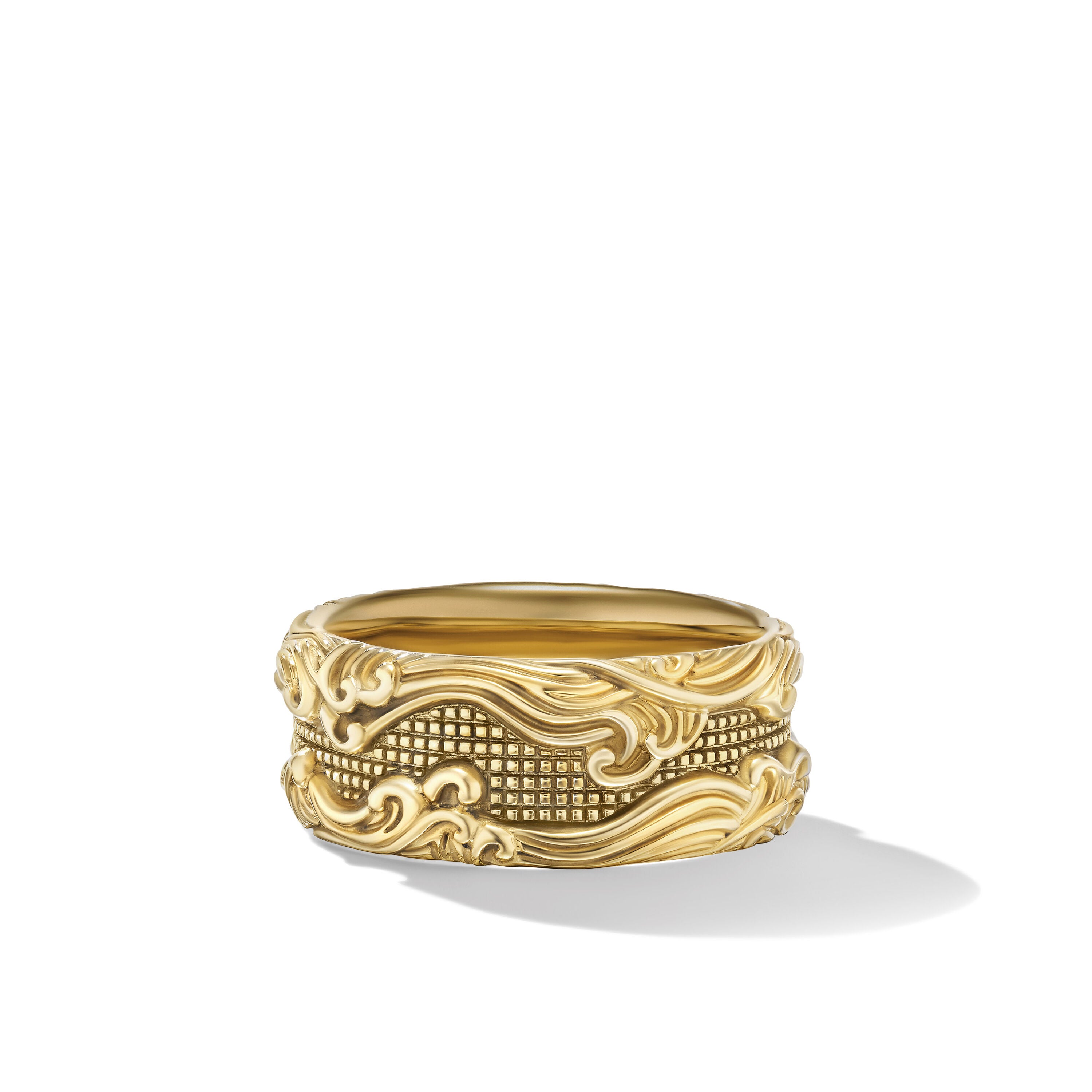 Waves Band Ring In 18k Gold