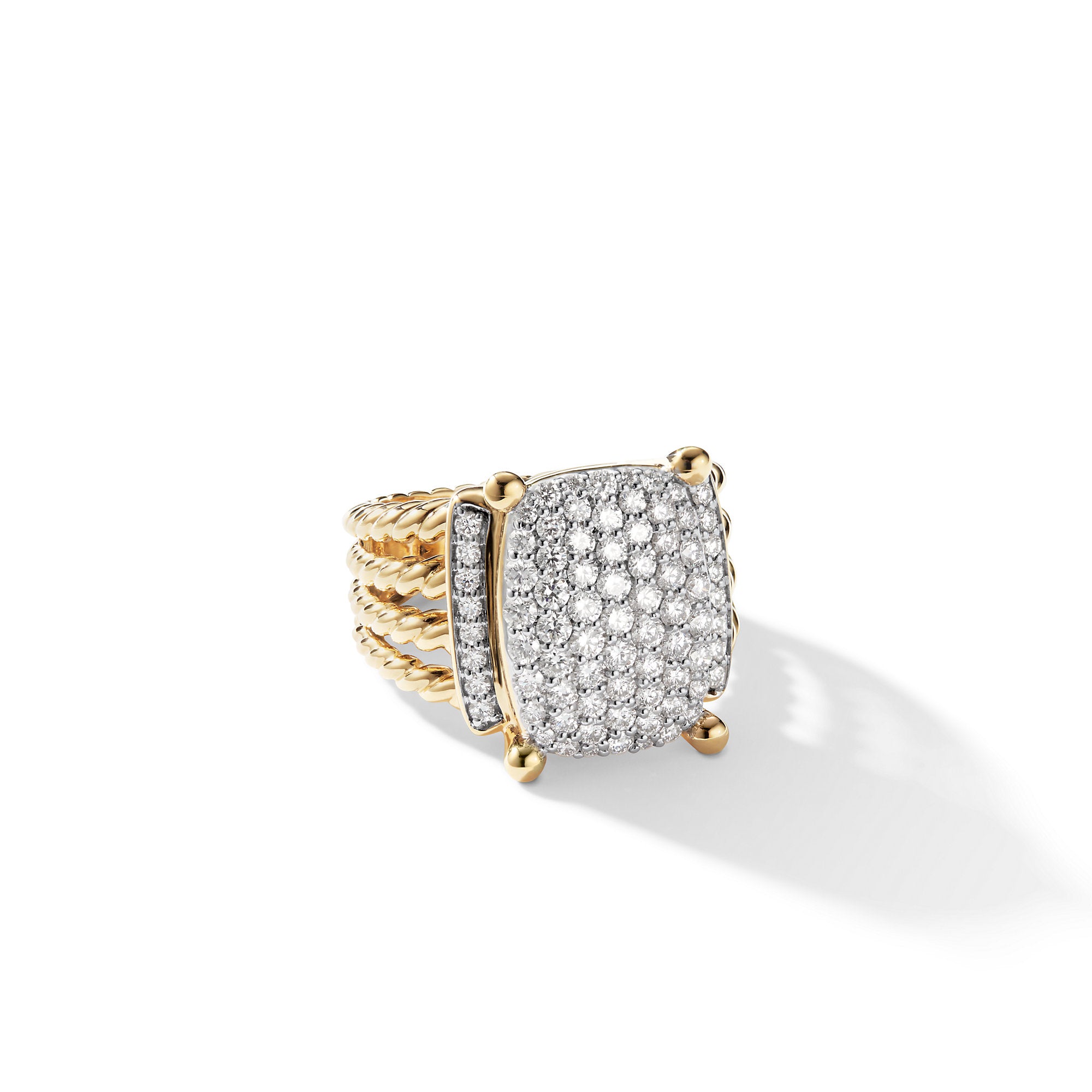 16x12 Pavé Wheaton Ring In 18k Yellow Gold With Diamonds