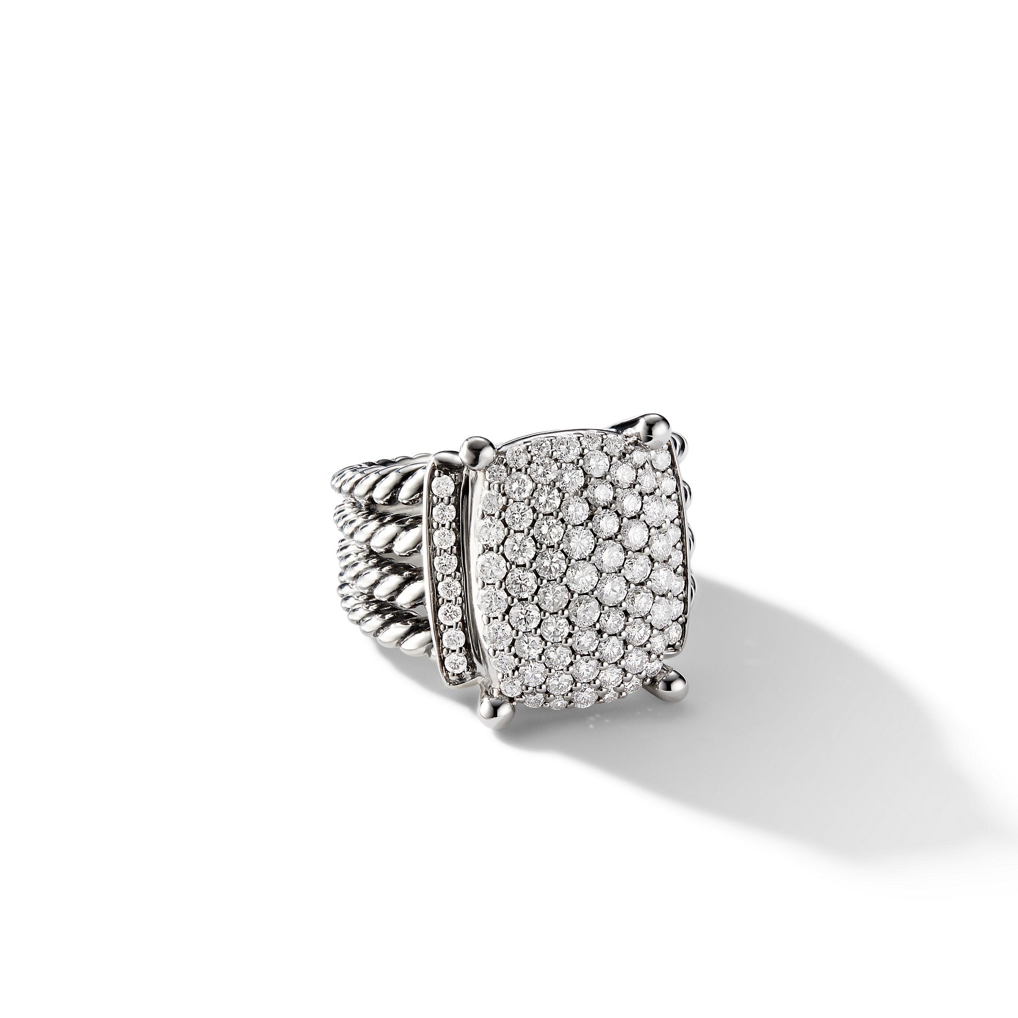 16x12 Pavé Wheaton Ring In Sterling Silver With Diamonds