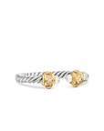 David Yurman Renaissance Ring In Sterling Silver With 14k Yellow Gold, Pearls And Diamonds, 2.3mm