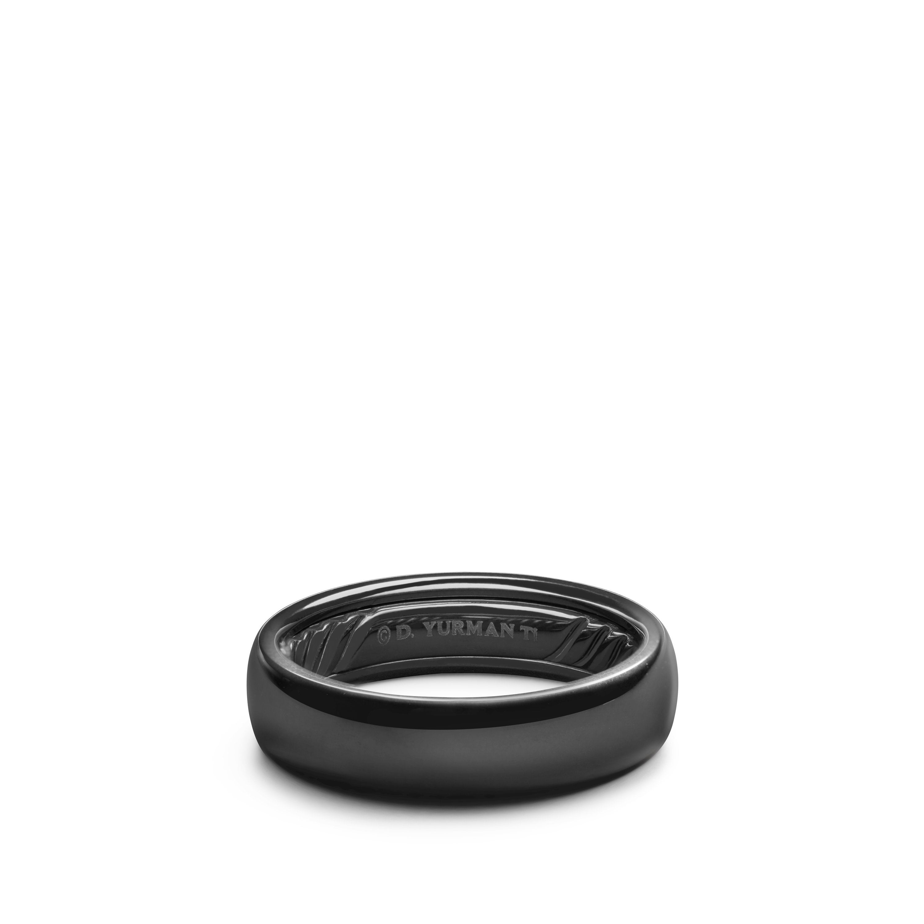 6mm Dy Classic Band Ring Blk ti