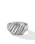 12.5mm Sculpted Cable Contour Ring Sil