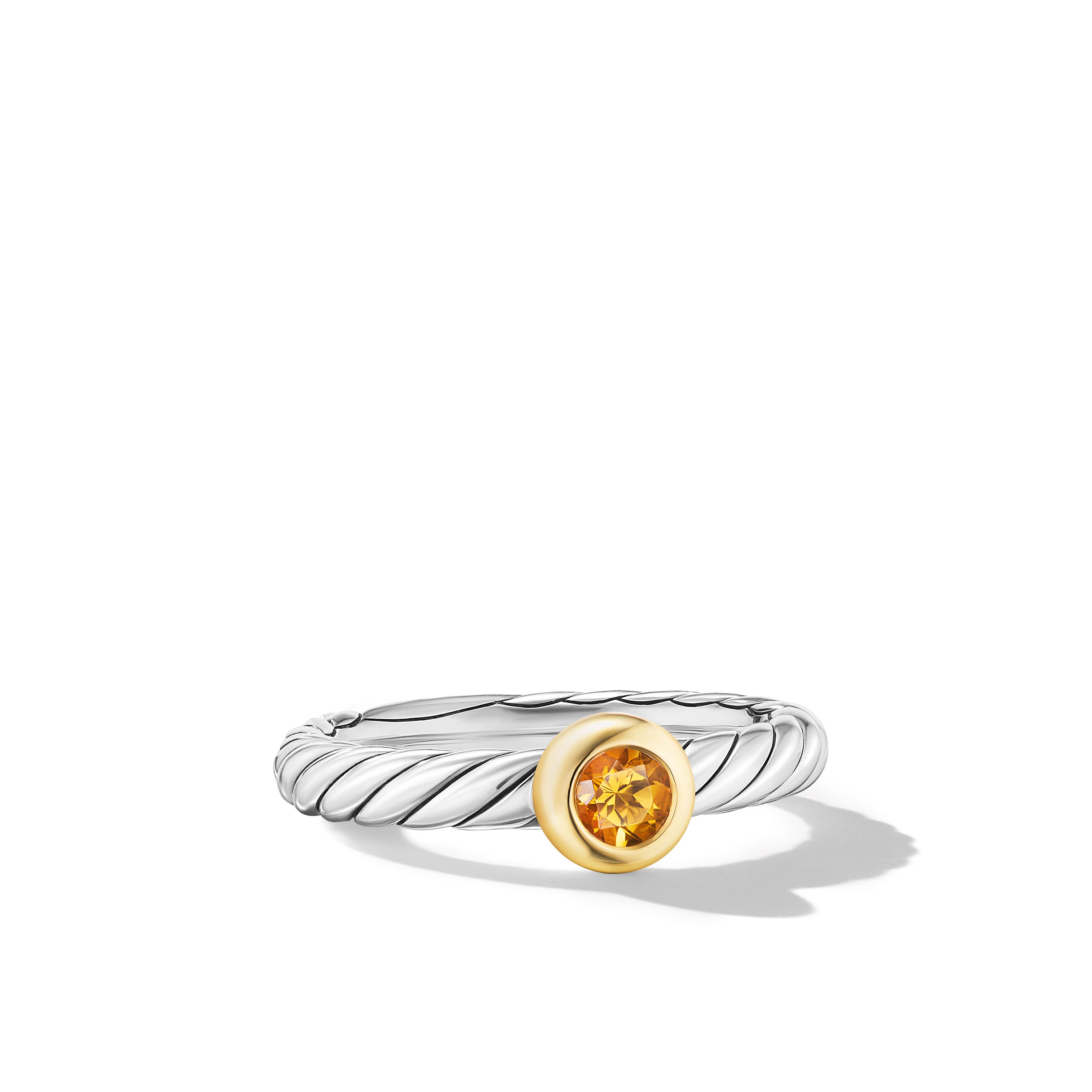 2.8mm Cable Stone Ring Ci Sil/14k