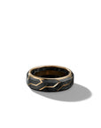David Yurman 8mm Forged Carbon Band Ring Fg 18k