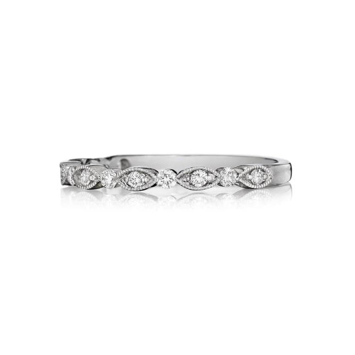 Illusion Marquise and Round Diamond Band, 0.20ctw