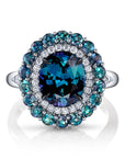 Omi Prive Platinum Colored Gemstone & Diamond Ring