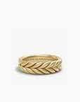 David Yurman Chevron Band Ring In 18k Yellow Gold, 6.2mm