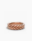 David Yurman Chevron Band Ring In 18k Rose Gold, 6.2mm