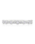 Bezel Set Alternating Round Diamond Band, 0.18ctw